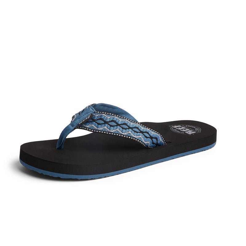Reef Smoothy Mens Beach Flip Flop, Soft Woven Strap Made From 100% Recycled PET, Vintage Blue, 12 - Image 1
